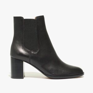 Madewell Black Leather Heeled Laura Chelsea Boots